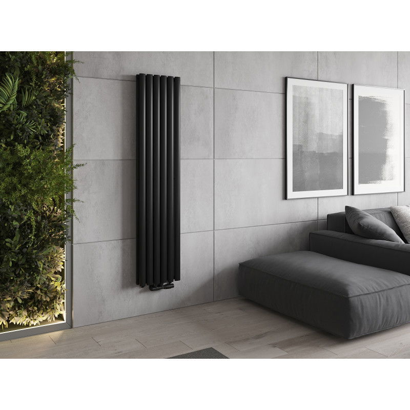 Mexen Dallas Decorative Radiator 1600 x 360 mm, 1039 W, Black - W214-1600-360-00-70