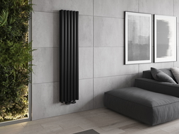 Mexen Dallas decorative radiator 1600 x 360 mm, 1039 W, Black - W214-1600-360-00-70