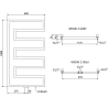 Mexen Florida Decorative Radiator 1080 x 600 mm, 358 W, White - W206-1080-600-00-20