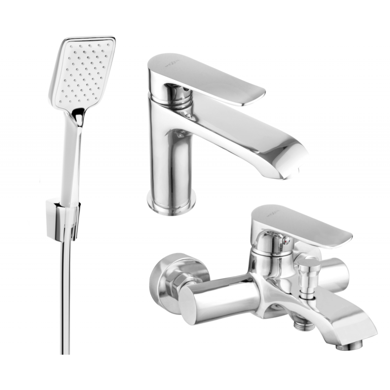 Mexen Pecos R62 bathtub set, Chrome - 72703R62-00