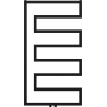 Mexen Floryda decorative radiator 1080 x 600 mm, 358 W, Black - W206-1080-600-00-70