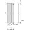 Mexen Kansas decorative radiator 1200 x 420 mm, 842 W, black - W204-1200-420-00-70
