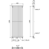 Mexen Kansas decorative radiator 1200 x 420 mm, 975 W, Black - W204-1200-420-00-70