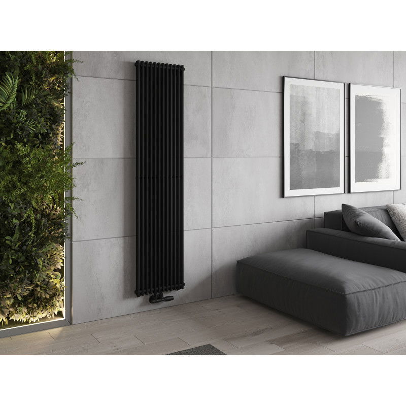 Mexen Kansas decorative radiator 1800 x 420 mm, 1242 W, black - W204-1800-420-00-70