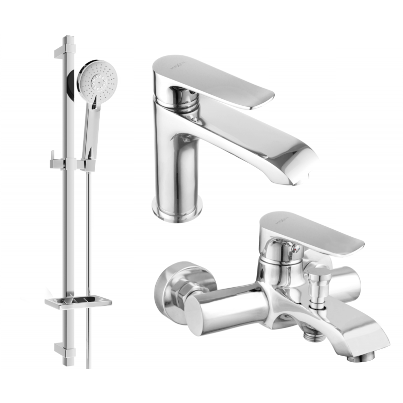 Mexen Pecos DQ40 bath set, chrome - 72703DQ40-00