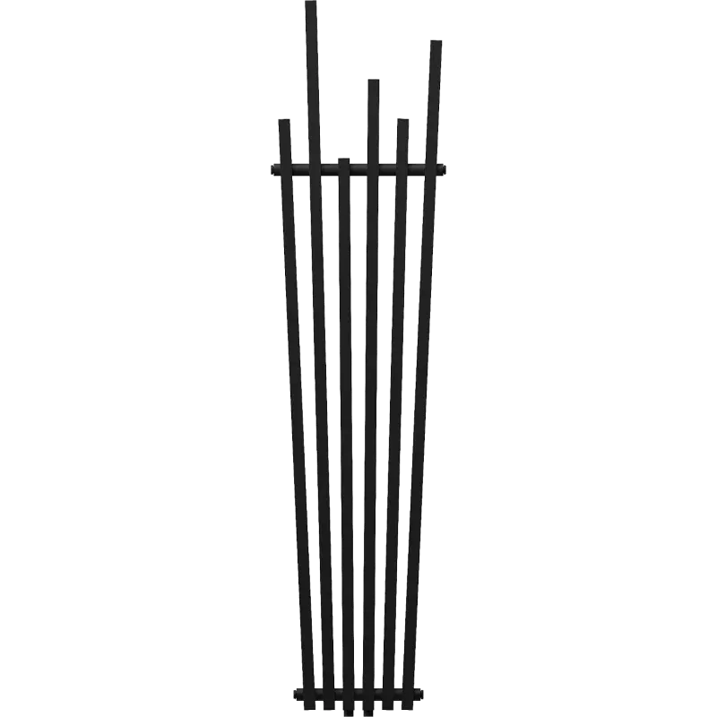 Mexen Omaha decorative radiator 1800 x 420 mm, 655 W, black - W208-1800-420-00-70