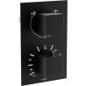 Mexen Cube 2-outlet thermostatic bathtub and shower mixer tap, Black - 77502-70