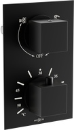 Mexen Cube 2-outlet thermostatic bathtub and shower mixer tap, Black - 77502-70 Mexen Cube 2-outlet thermostatic bathtub and shower mixer tap, Black - 77502-70