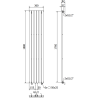 Mexen Oregon decorative radiator 1800 x 360 mm, 604 W, white - W202-1800-350-00-20