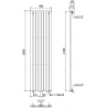 Mexen Oregon decorative radiator 1800 x 490 mm, 805 W, White - W202-1800-490-00-20