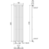 Mexen Oregon decorative radiator 1800 x 490 mm, 805 W, Black - W202-1800-490-00-70