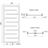 Mexen Orlando Decorative Radiator 1380 x 600 mm, 445 W, Black - W207-1380-600-00-70