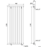 Mexen Texas decorative radiator 1200 x 460 mm, 659 W, black - W203-1200-460-00-70