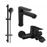 Mexen Pecos DQ40 Bath Set, Black - 72703DQ40-70