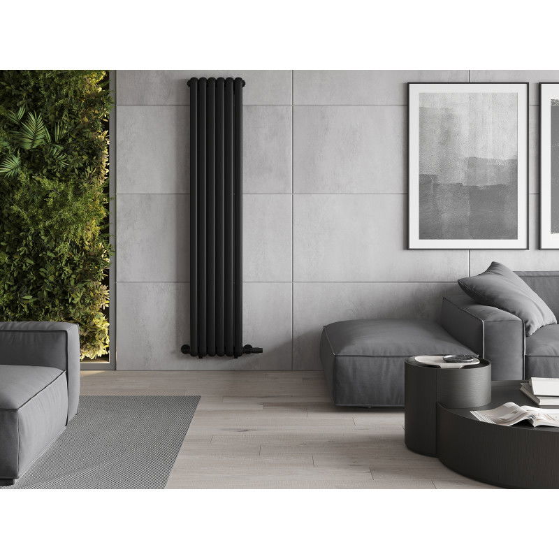 Mexen Kent decorative radiator 1882 x 380 mm, 1392 W, black - W216-1882-380-00-70