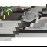Mexen Andres 1.5-compartment granite sink with a drip tray and kitchen mixer tap Aster, White - 6515-20-73450-02