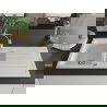 Mexen Andres 1.5-compartment granite sink with a drip tray and kitchen mixer tap Aster, White - 6515-20-73450-57-G