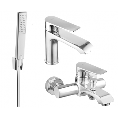 Mexen Pecos R72 bath set, chrome - 72703R72-00