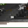 Mexen Andres granite sink, 1.5-bowl with drainer and Aster kitchen tap, black/silver - 6515-73-73450-57-B