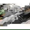 Mexen Andres 1.5-compartment granite sink with a drip tray and kitchen mixer tap Aster, Black/Silver - 6515-73-73450-70-B