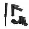 Mexen Pecos R72 bathtub set, Black - 72703R72-70
