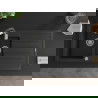 Mexen Andres 1.5-compartment granite sink with a drip tray and kitchen mixer tap Aster, Black - 6515-77-73450-07