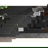 Mexen Andres 1.5-compartment granite sink with a drip tray and kitchen mixer tap Aster, Black - 6515-77-73450-07-B