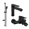 Mexen Pecos DS62 bathtub set, Black - 72703DS62-70