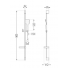 Mexen Pecos DS75 Bath Set, Chrome - 72703DS75-00