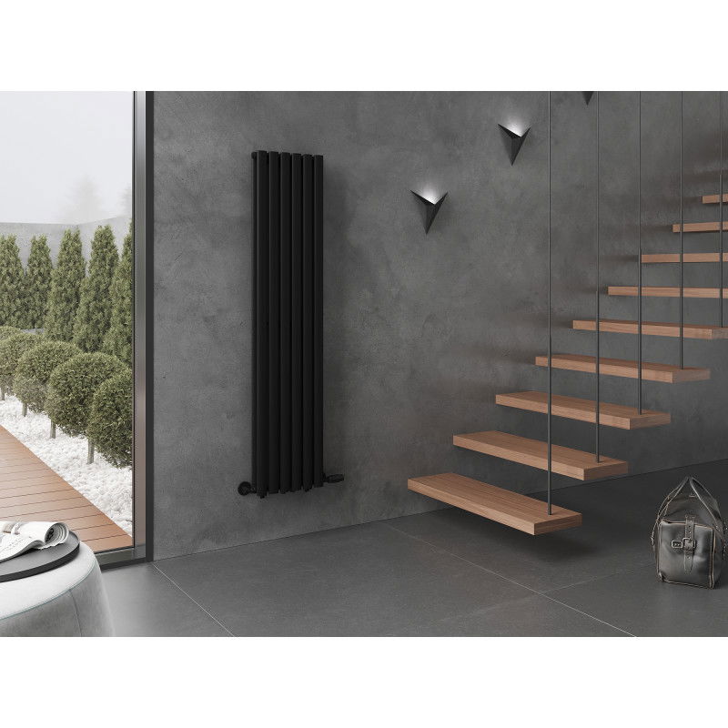 Mexen Dallas Decorative Radiator 1600 x 360 mm, 1039 W, Black - W214-1600-360-00-70
