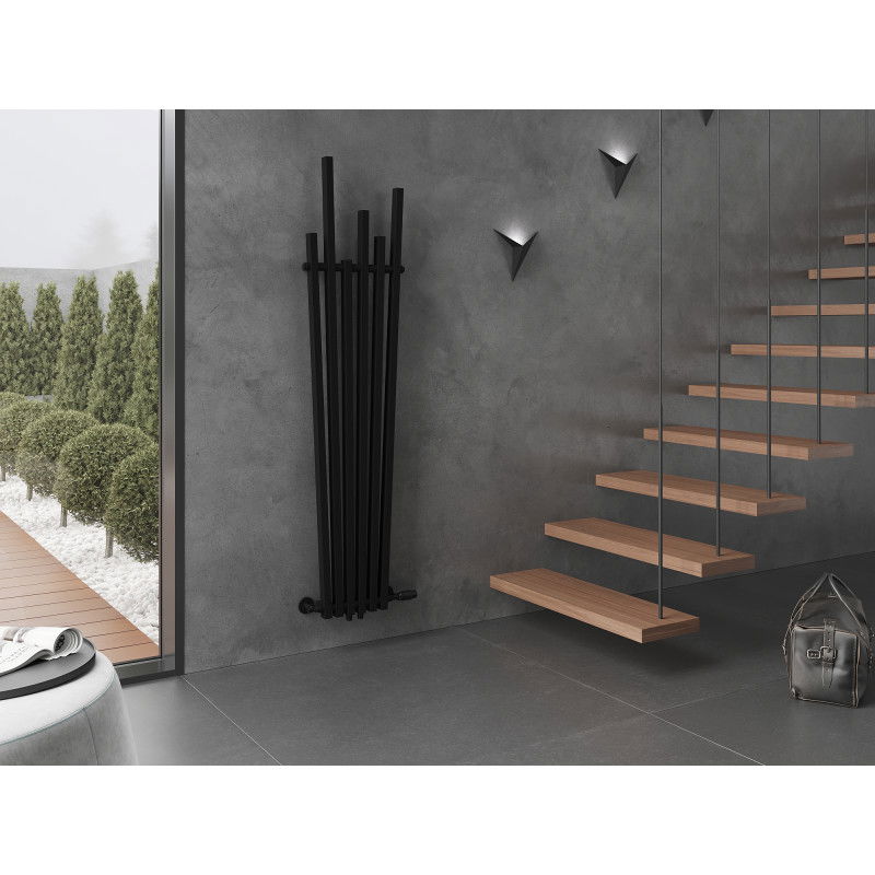 Mexen Omaha decorative radiator 1800 x 420 mm, 655 W, black - W208-1800-420-00-70