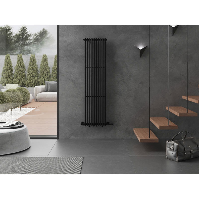 Mexen Tulsa decorative radiator 1600 x 420 mm, 613 W, black - W219-1600-420-00-70