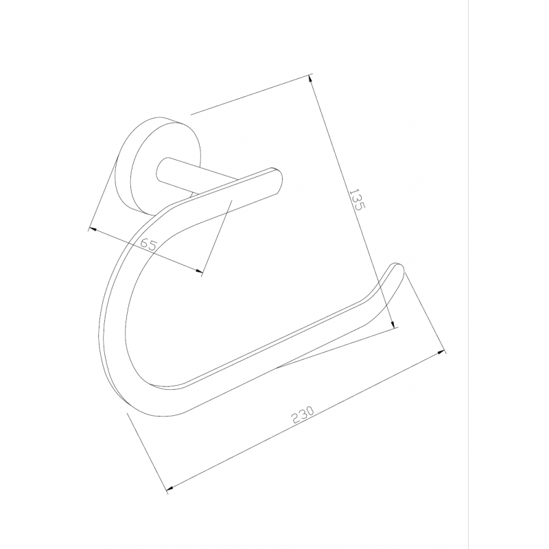 Mexen Loft towel rack, chrome - 7012632-00