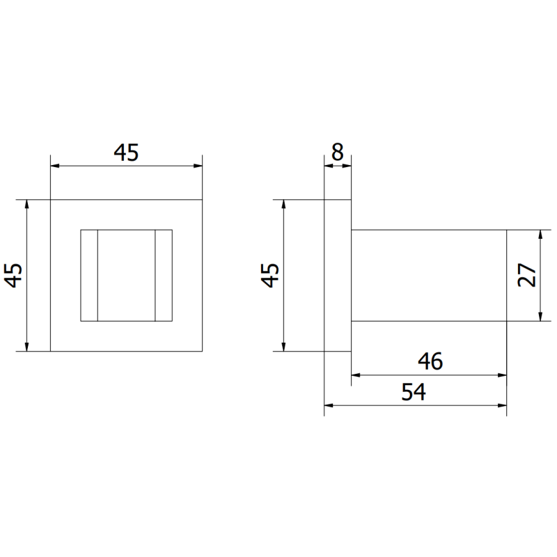 Mexen Cube shower handle, chrome - 79350-00