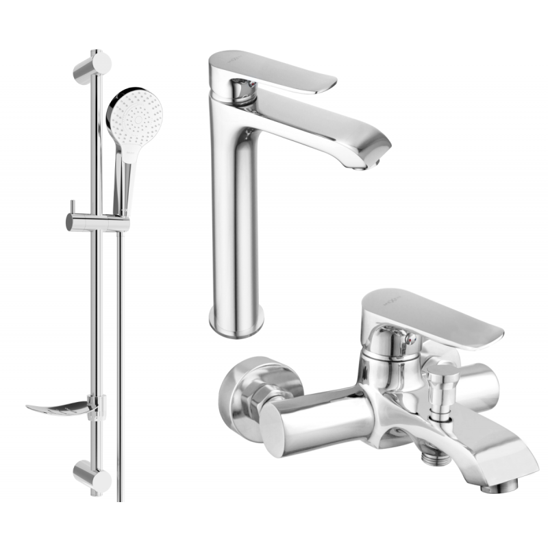 Mexen Pecos DF05 bathtub set, Chrome - 72713DF05-00