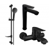 Mexen Pecos DF05 bathtub set, Black - 72713DF05-70