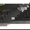 Mexen Carlos 1-compartment granite sink with a kitchen mixer tap Aster, Black/Gold metallic - 6518-75-73450-70-B