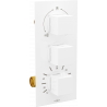 Mexen Cube thermostatic bathtub-shower mixer 3-way, white - 77503-20