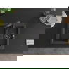 Mexen Carlos 1-compartment granite sink with a kitchen mixer tap Aster, spotted black - 6518-76-73450-70-B