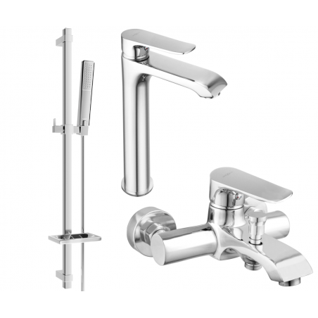 Mexen Pecos DQ72 bathtub set, Chrome - 72713DQ72-00