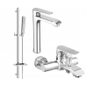 Mexen Pecos DQ72 Bath Set, Chrome - 72713DQ72-00