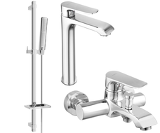 Mexen Pecos DQ72 bathtub set, Chrome - 72713DQ72-00