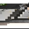 Mexen Leo 1-compartment granite sink with a drip tray and kitchen mixer tap Flora, White - 6501-20-670401-57-B