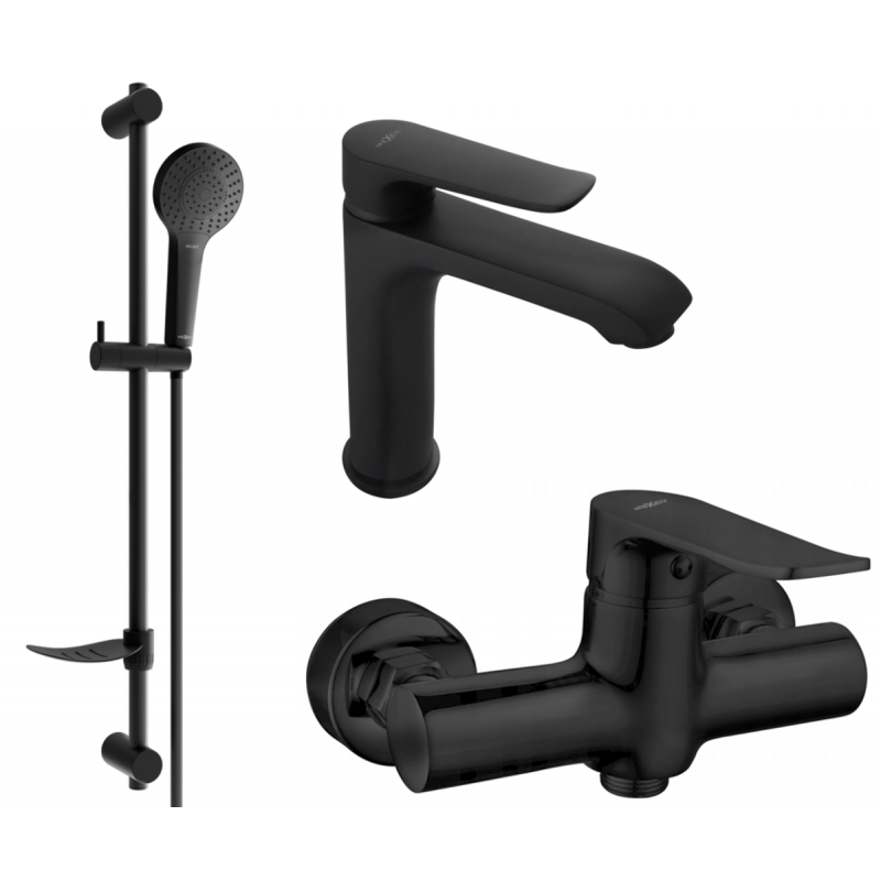 Mexen Pecos DF05 shower set, Black - 72704DF05-70