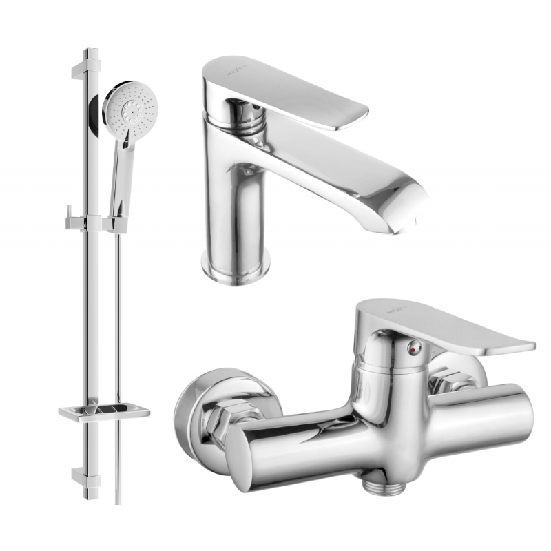 Mexen Pecos DQ40 shower set, Chrome - 72704DQ40-00