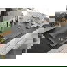 Mexen Leo 1-compartment granite sink with a drip tray and kitchen mixer tap Flora, Grey - 6501-71-670401-07