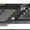 Mexen Leo 1-compartment granite sink with a drip tray and kitchen mixer tap Flora, Grey - 6501-71-670401-57-G