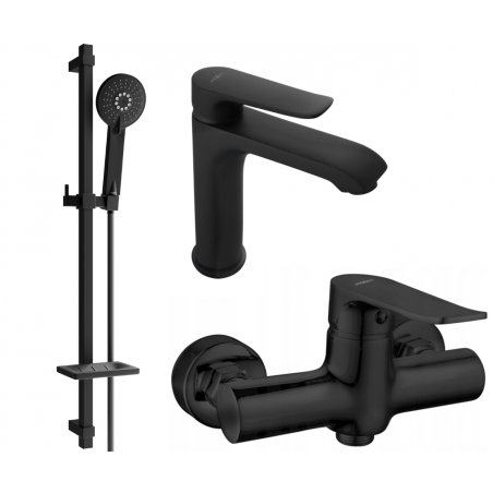 Mexen Pecos DQ40 shower set, Black - 72704DQ40-70