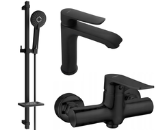 Mexen Pecos DQ40 shower set, Black - 72704DQ40-70