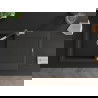 Mexen Leo 1-compartment granite sink with a drip tray and kitchen mixer tap Flora, Black/Gold metallic - 6501-75-670401-07